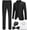 Black, variant on Men Slim Tuxedo Suits Business Casual 6 Piece Set Jacket Pants Vest Male Wedding Groom Blazer Coat Trousers Bow Tie Set