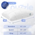 thumbnail image 5 of Nuzzle Adjustable Bed Pillow for Side, Back & Stomach Sleepers, 3-in-1 Customizable Firm Loft Design, Luxury Hotel Collection Sleeping Pillow, King Size, 5 of 11