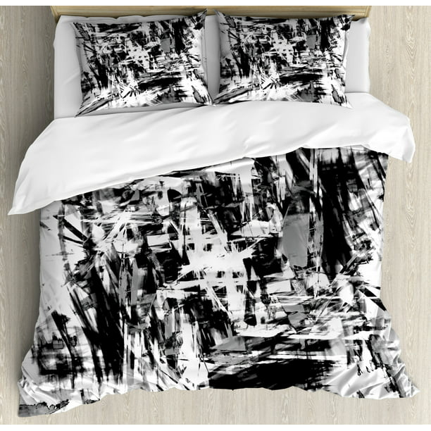Black And White Duvet Cover Set King, Black And White Bedspreads King Size