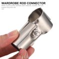 thumbnail image 2 of Shisuyan 5Pcs Curtain Wardrobe Rod Connector Clothes Rail Two-Way Extension Connectors, 2 of 9