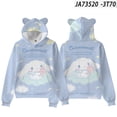 thumbnail image 1 of Sudadera con capucha y estampado digital con orejas de gato de Sanrio y perro canela en 3D para adultos y niños, 1 of 5