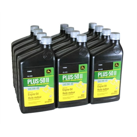 John Deere (12 PACK) Plus-50 II Full Synthetic SAE 0W-40 Engine Oil - TY26665