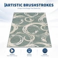 thumbnail image 6 of Nanan 9'x12' Geometric Area Rug Modern Abstract Rug with Non Slip Backing, Soft Machine Washable Indoor Carpet for Living Room, Bedroom, Dining Room, Green, 6 of 6