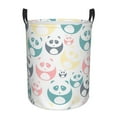 thumbnail image 1 of DouZhe Waterproof Collapsible Large Laundry Baskets, Cartoon Cute Pandas Animals Prints Circular Hamper with Handles, 1 of 6