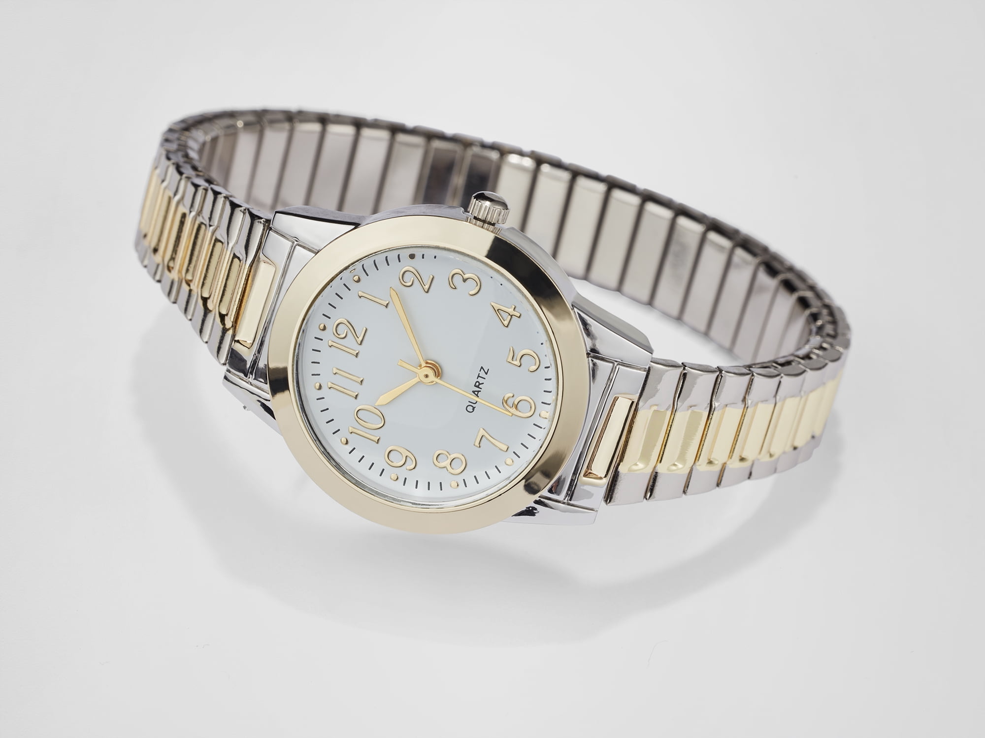 Time and Tru Female Analog Watch in Two-Tone with Expansion Band (4005LWM1)