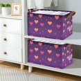 thumbnail image 2 of Yayeee Foldable Storage Basket for Shelves with Handles Waterproof Cloth Bins, Love in The Clouds, 2 of 7