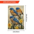 thumbnail image 3 of Yolandalse Graden Flag Dragonfly Birds Daisies Small Garden Flag Vertical Double Sided Autumn Watercolor Bird Yard Outdoor Decor 12x18 Inch Yard Decorations for Home Outdoor, 3 of 7