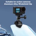 thumbnail image 3 of Motorcycle Windshield Camera Clamp, Double Silicone Pad Action Camera Windshield Mount Clip Widely Compatible  for Action Series, 3 of 7