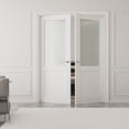 thumbnail image 2 of 48" X 80" French Doors Half Glass Prefinish Interior Pantry Door Solid Core Double Door With Hardware Kit / Handles, 2 of 7