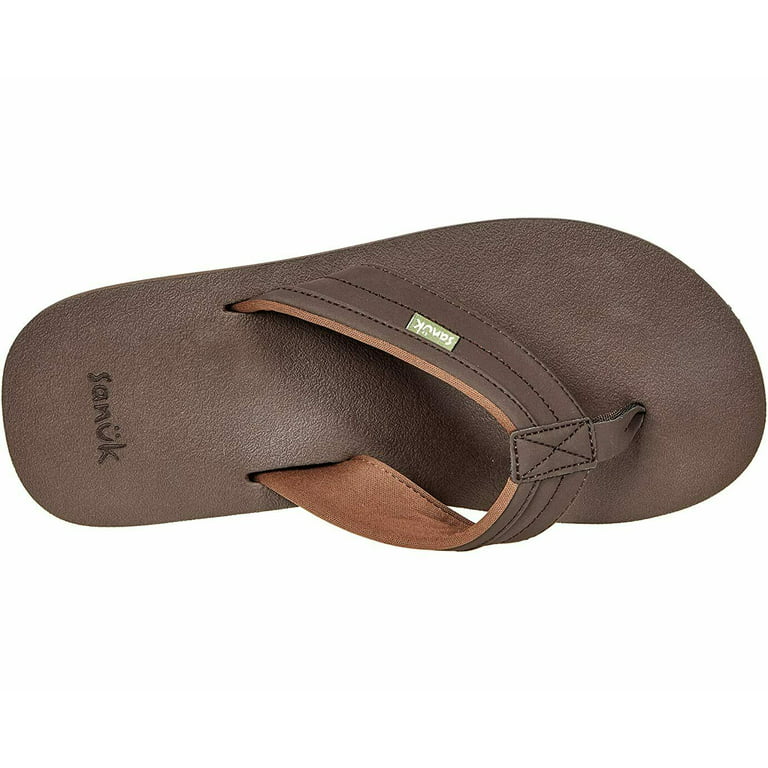 Sanuk Men's Hullsome Leather Soft Top Sandals High Mountain, 45% OFF