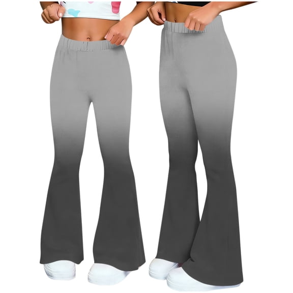 Women's Leggings with Pockets Plus Size Casual Loose Print Flare Wide Leg Yoga Trousers