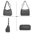 thumbnail image 3 of KXF Women Crossbody Handbags Waterproof Shoulder Bag Ladies Soft Leather Purse Satchel Multi Pocket Messenger Bag, 3 of 9