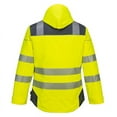 thumbnail image 2 of Portwest T400 Men's PW3 Hi Vis Reflective Waterproof Winter Safety Jacket Yellow/Black, XX-Large, 2 of 6
