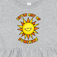 thumbnail image 4 of Inktastic Little Ray of Sunshine Cute Smiling Yellow and Orange Sun Girls Baby Dress, 4 of 5