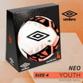 thumbnail image 6 of Umbro Neo Size 4 Soccer Ball for Kids 8-12 Years, Orange, 6 of 13