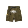 thumbnail image 5 of Pantalones cortos holgados de pierna ancha con hebilla lateral y múltiples bolsillos de estilo europeo y americano para hombre, 5 of 5