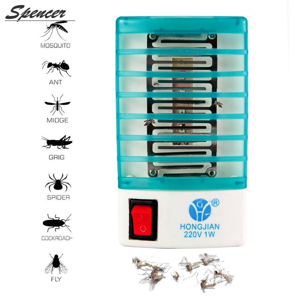 Spencer 6 Pack Electric Mosquito Killer Lamp Indoor Insect Killer Fly Bug Insect Trap Zapper with Light Sensor for Cockroach, Ants, Spiders Pest Control (Green)