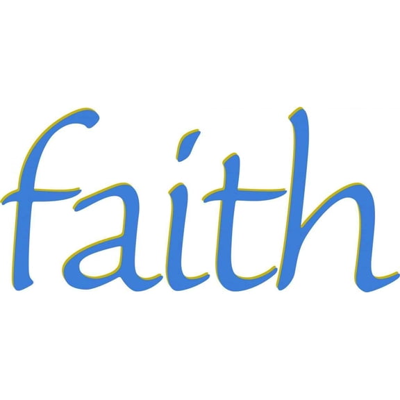Faith 8"X12" - Peel & Stick Sticker Image Design - Vinyl Wall Decal