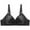 Black, variant on Eashery Women's Bra Front-Close Wirefree Bra Cotton Bralettes for Women Watermelon Red 105C