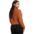 thumbnail image 2 of ELOQUII Women's Plus Size Cableknit Sweater With Wide Collar, 2 of 3
