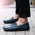 thumbnail image 4 of Men Casual Loafers Comfortable Leather Casual Shoes Men Sneakers New Spring Male Walking Loafers Casual Slip On Men Shoes, 4 of 6