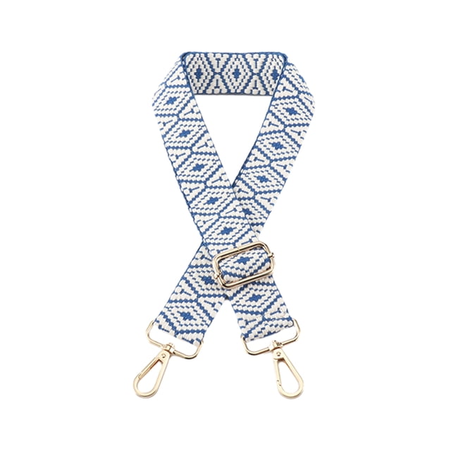 keepw Handbag Backpack Wide Belt Adjustable Crossbody Bag Strap Thickening Removable Lightweight Detachable Webbing Straps Blue Light Gold Button