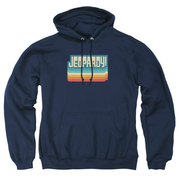 Popfunk Jeopardy Vintage Jeopardy Adult Pull-Over Hoodie, Navy, 5X-Large