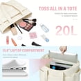 thumbnail image 4 of Gocvo Tote Bag for Women, Large Capacity Lightweight Puffer Bag, Waterproof Shoulder Bag for Women for Daily Travel, Gym, Work(Beige), 4 of 9