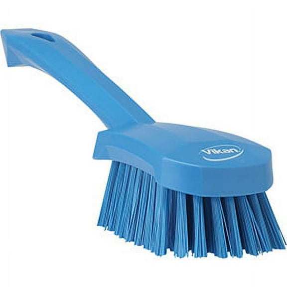 Vikan Short Handle Scrubbing Brush- Stiff - Blue (2 Units)