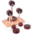 thumbnail image 3 of 4 Pcs Ensemble de Casse-Tête en Corde en Bois Classique Anneaux Casse-Tête Solution Casse-Tête, 3 of 5