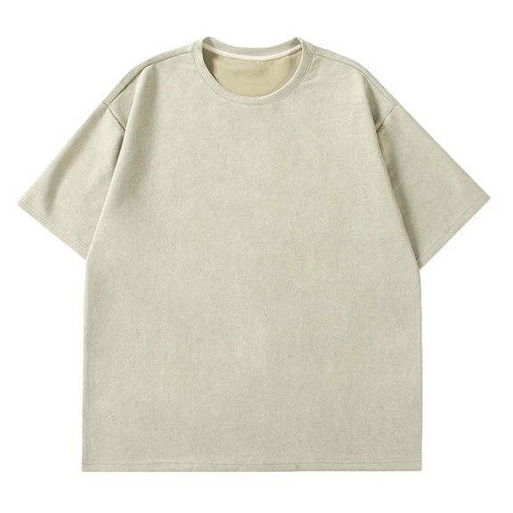 ZCFZJW Mens Cotton T-Shirts Pure Color Summer Short Sleeve Round Neck Casual Baggy Tshirt Tops Regular Fit Trendy Oversized Basic Tee Shirt Green XXL