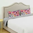 thumbnail image 3 of Yayeee Pillowcase Standard Size Set of 2 Satin Wrinkle Resistant Pillow Case, Black Colorful Circles, 3 of 7