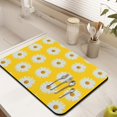 thumbnail image 2 of Washable Rubber Daisy Cute Floral Dish Drying Mats for Kitchen Counter Home Large Coffee Bar Pad Accessories and Decor for Utensils Stemware 18''x24'', 2 of 6
