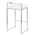 thumbnail image 6 of Fuji Stacker Counter Stools for Kitchen Counter in Stainless Steel, Counter Height Chairs, Bar Stools Set of 3, Counter Height Stools Set of 3, Bar Stools For Kitchen Island (White Velvet), 6 of 6