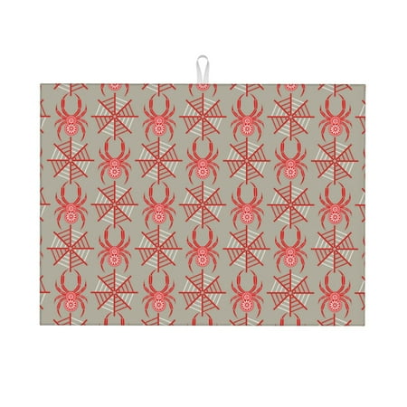 

Fuzoiu Insects Spiders Print Absorbent Reversible Microfiber Dish Drying Mat for Kitchen Dish Drying Pad for Dishes Utensils Pots and Pans Extra Large 18 Inch x 24 Inch