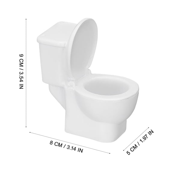 Mini Resin Toilet Figurine for Garden Landscape, Dollhouse Decor, Indoor Outdoor Miniature Accessory, Cute Collectible Ornament