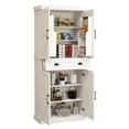 thumbnail image 4 of SQIREP 71" Tall Kitchen Pantry, Farmhouse Wood Kitchen Storage Cabinet with Drawer and 2 Adjustable Shelves, Freestanding Cupboard Buffet Sideboard for Kitchen, Dining Room, 4 of 8