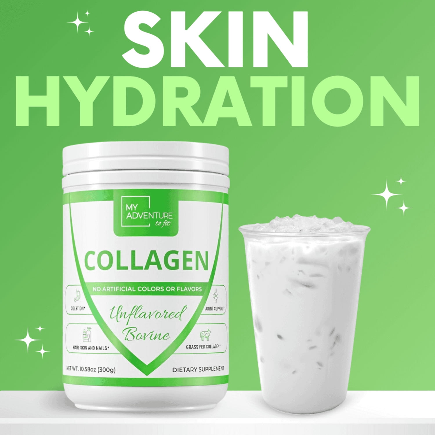 Collagen - Grass Fed Bovine | Unflavored Protein for Skin, Hair, Nails  Joints
