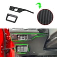 thumbnail image 2 of OUBOLUN ABS Imitate Carbon Fiber Black 2 PCS/Set Headlight Control Cover Head Lamp Adjustment Switch Frame For Honda 11th Gen Civic 2022 Car Interior Decorative Sticker, 2 of 9