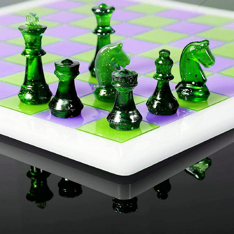 3D Chess Resin Mold DIY Chess Board Game Mold, Chess Board Mold for Resin,  Perfect for Family Party Game and DIY Activities