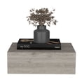 thumbnail image 5 of Floating Nightstand with Rustic Wooden Storage Drawers, Modern Wall Mounted Bedside Table, Wall Storage Decorative Cabinet for Bedroom, Living Room, Student Dormitory, Light Gray, 5 of 7