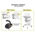 thumbnail image 3 of Rolling Stool Task Chair Drafting Adjustable with Wheels and Backrest Heavy Duty for Office Kitchen Medical Dentist Shop Lab and Home(Without Footrest), 3 of 5