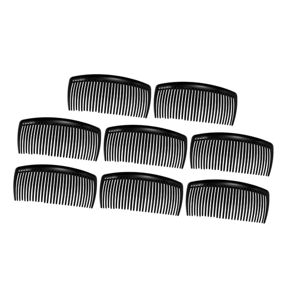 Unique Bargains Classic Side Clip Hair Comb Teeth Hair Combs Hair Clip Comb Plastic Black