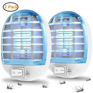 2 Pack Bug Zapper,Plug-in Electronic Mosquito Killer Night Light, Eliminates Gnats Fruit Flies Flying Pests,2023 New