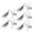 Silver, variant on NANMELX 5Pcs Artificial Baits Spoon Lures Wobbler Trolling Swimbait Metal Jig Spoon Lure Spoon Fishing Lure Fishing Tackle