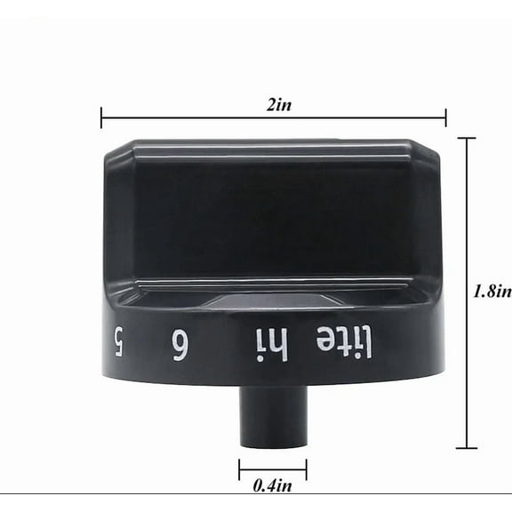 ???Gas Range Burner Knob For Frigidaire Fits 316564509 (Black)