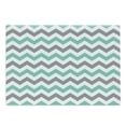 thumbnail image 1 of Chevron Cutting Board, Chevron Pattern Geometric Wavy Zigzag Herringbone Stripes Illustration, Decorative Tempered Glass Cutting and Serving Board, Large Size, Seafoam Grey White, by Ambesonne, 1 of 1