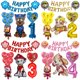 thumbnail image 2 of Globo Digital de la patrulla canina para niños y niñas, película de aluminio, Chase Sky Marshall, feliz cumpleaños, tirar de la bandera, decoración de fiesta, 1 Juego, 2 of 4