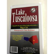 Kingfisher Map - Lake Tuscaloosa Alabama - Topographic Lake Map for Fishing Boating and Recreation