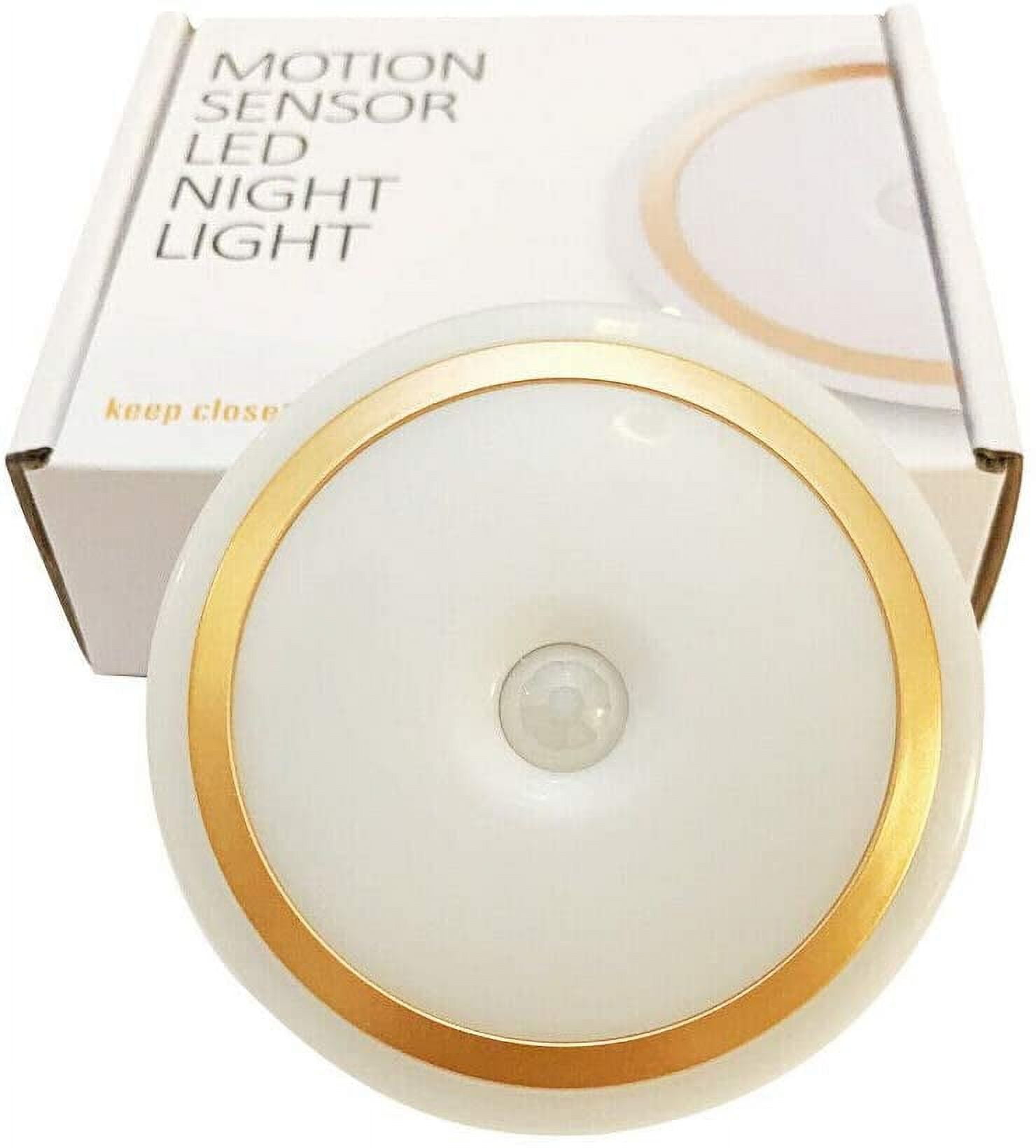 MaximalPower 3'' 20 Lumens Motion Sensor LED Night Light Under Cabinet Lights, White, 6 Count